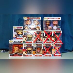 Funko Stranger Things Lot Eleven Eddie Mike Lucas Nancy Steve Joyce Robin Vecna